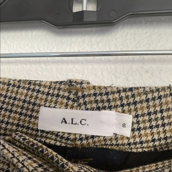A.L.C Javier Pant Gold Multi Trousers Houndstooth - Picture 6 of 8